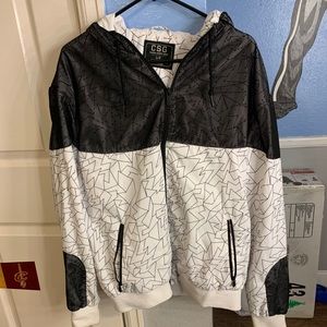 Black and White Nike Wind Breaker